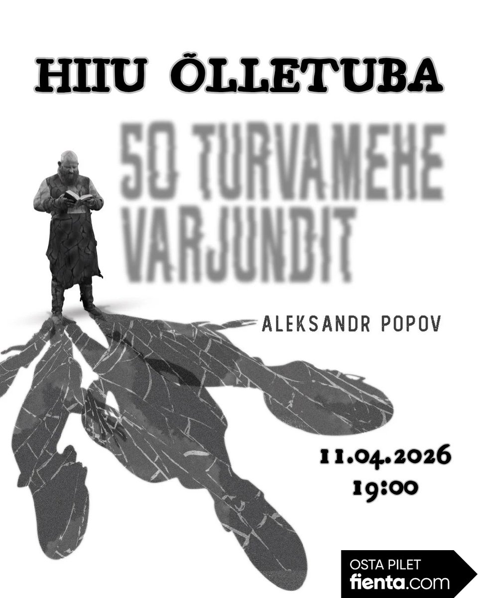 50ShadesBouncer's tweet photo. 11.04.26 @ HIIU ÕLLETUBA
„50 Turvamehe Varjundit“ on päritolulugu poisist, kes julges unistada hoolimata halastamatust mõistmatusest, mida tema erinevuste vastu üles näidati.
Pilet: 15
Õpilane/Tudeng: 10
#fienta #hiiuõlletuba #50shadesofbouncer
https://t.co/oXC1HGOINI https://t.co/2YeVFmhboj