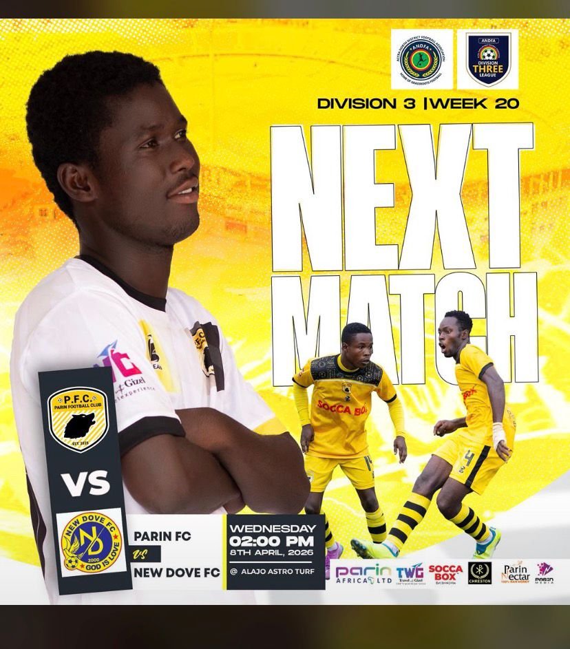 Parin_fc's tweet photo. Top of the table on the line.

One game. One statement.

Tomorrow, we show who we are
#ParinFc
#GhanaFootball https://t.co/xjSxW9rZ9g