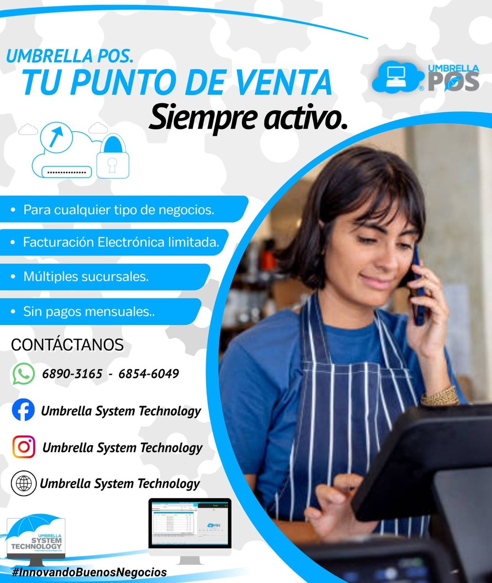 SystemUmbrella's tweet image. Escribenos y uno de nuestros ejecutivos te dara la informción que necesitas!
+503 6854 6049
+503 6890 3165
📷📷📷
#UmbrellaPOS #FacturacionElectronicaElSalvador #PDV #PuntoDeVenta #inventario