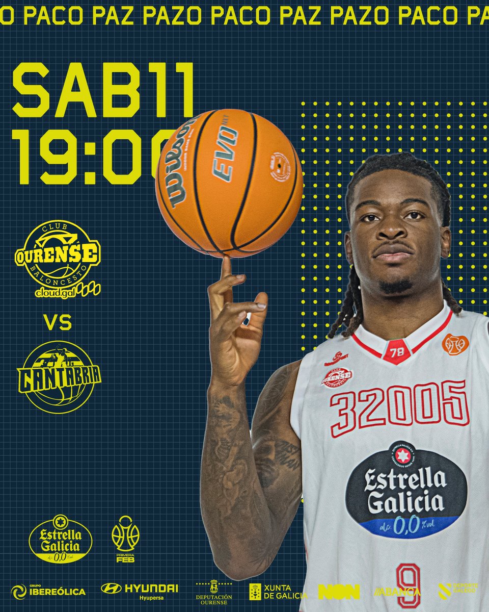 Este sábado, ás 19:00 horas, recibimos a Alega Cantabria no Paco Paz.

Chegamos despois de dúas derrotas duras, pero este equipo non se detén. Na casa é momento de reaccionar, de competir xuntos e de volver ser quen somos.

Precisamos do voso apoio para empurrar desde o primeiro