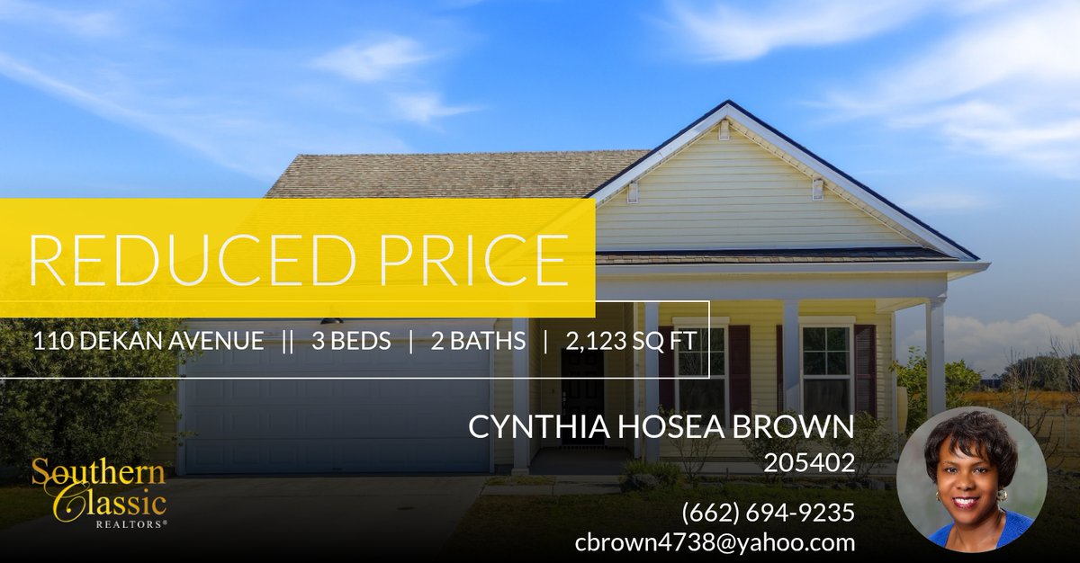 cbrown4738's tweet photo. 📍 Reduced Price 📍 This recently reduced home at 110 Dekan Avenue in Brunswick won't last long, so, don't wait to set up a showing! Reach out here or at (662) 694-9235 for more information! https://t.co/ZQ31ACaALc https://t.co/eXkYmSe9zc