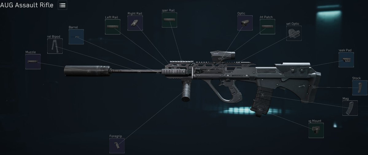 dfbuilds's tweet image. 🚨OPERATIONS - STEALTHY, STABLE, AND PERFECT FOR MID TO LONG RANGE AUG BUILD🚨 

VALUE: 462,623💸  
SHARE CODE: AUG Assault Rifle-Operations-6JL73A00EIPHRNLI0J8JI

CALIBRATION

BARREL --&amp;gt; [ Weight Limit +50g || Length +10mm ]
FOREGRIP --&amp;gt; [ Position -3 Slots || Thickness +20mm ]