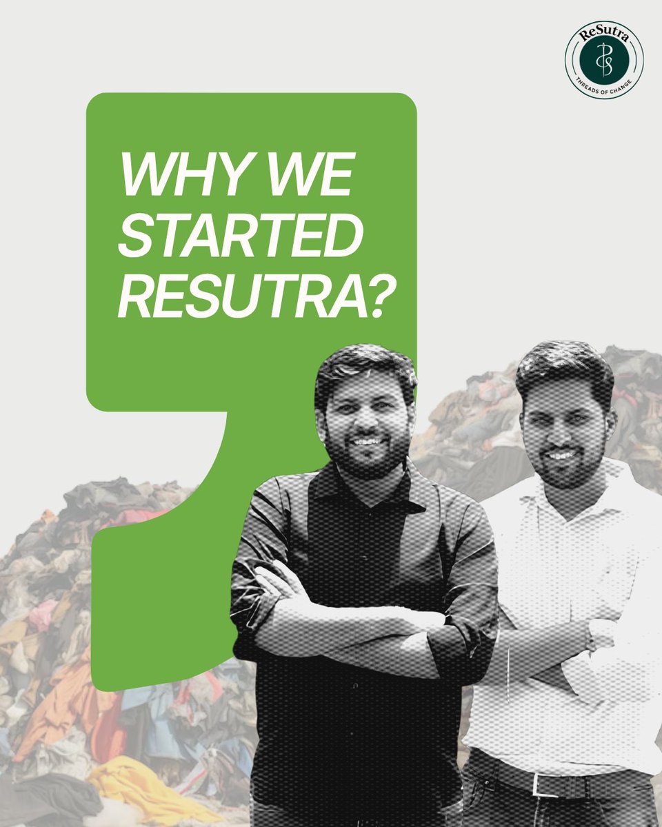 Re_Sutra's tweet photo. Waste shouldn’t be wasted. This isn’t recycling. It’s a new way of thinking.
.
.
#ReSutra #FoundersStory #SustainableFashion #TextileWaste #Upcycling https://t.co/0AB53w8mBI