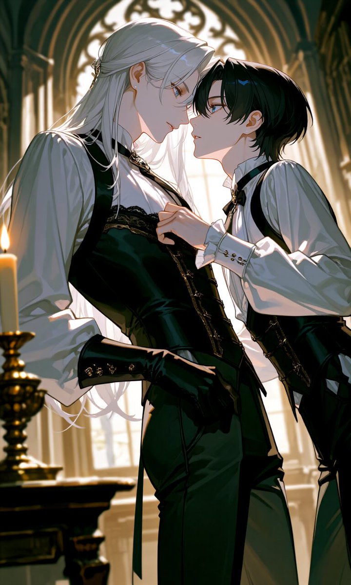 🖤『ねぇ、わかってるの？君は僕のモノだ。他の誰とも関わらないで。わかったか？』

🤍『…はい、坊ちゃん。仰せのままに。』

🖤『わかったならいい。僕のそばを離れることは許さない。』

🤍『…えぇ、わかっています…(((愛おしい…俺だけのドール。ｸｽ)))』

久しぶりすぎる🤍🖤BのL。