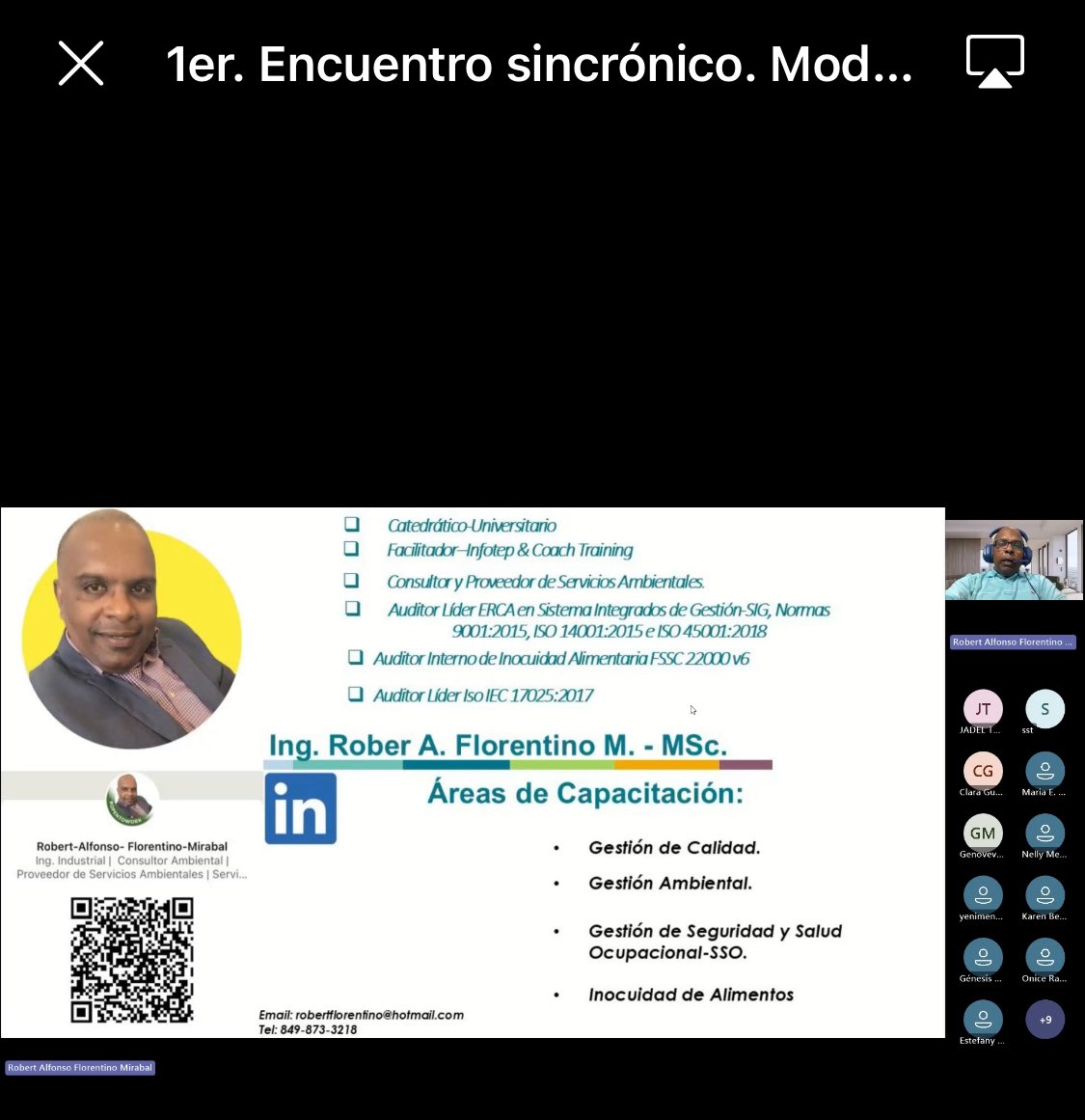 IngRobert75's tweet photo. 🧑‍🏫En el inicio de la impartición virtual del diplomado: Seguridad y Salud en el Trabajo-SST. #Infotep #SST #Modulo1 🙏👏👏 https://t.co/Y3MV4UhMnm