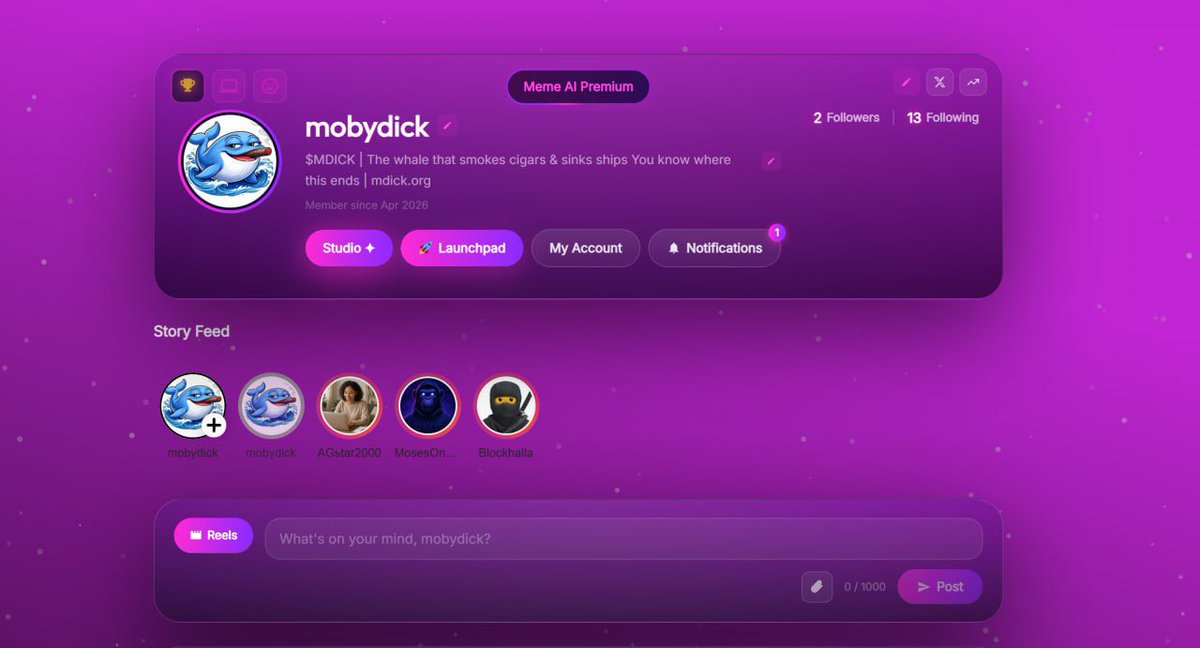 Thechrisbaby's tweet image. $MemeAI 

memeai.studio

🆓3 Day Free Trial

💡From idea to cinematic prompt instantly

🎨 Studio-quality images in seconds

🎬 Viral-ready videos, on demand

🎵 Make digital music that slaps. 

All in one place. No prompting skills needed.

#Solana #MemeAI