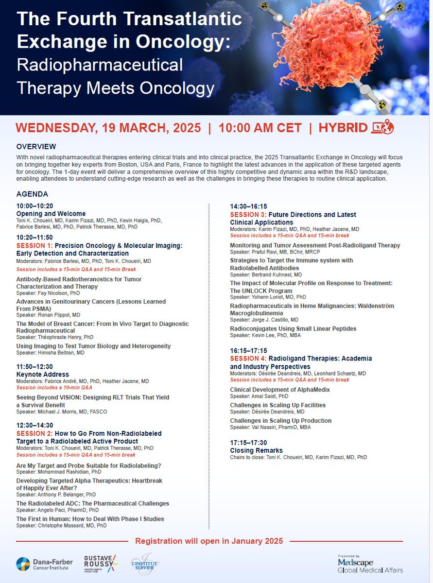 DrChoueiri's tweet image. Our work, now published, from the Transatlantic Exchanges between @DanaFarber and @GustaveRoussy #Theranostics in #cancer

This unique collaboration brings together the world’s leading voices in oncology between our 2 institutions, made possible by L'Institut @Servier