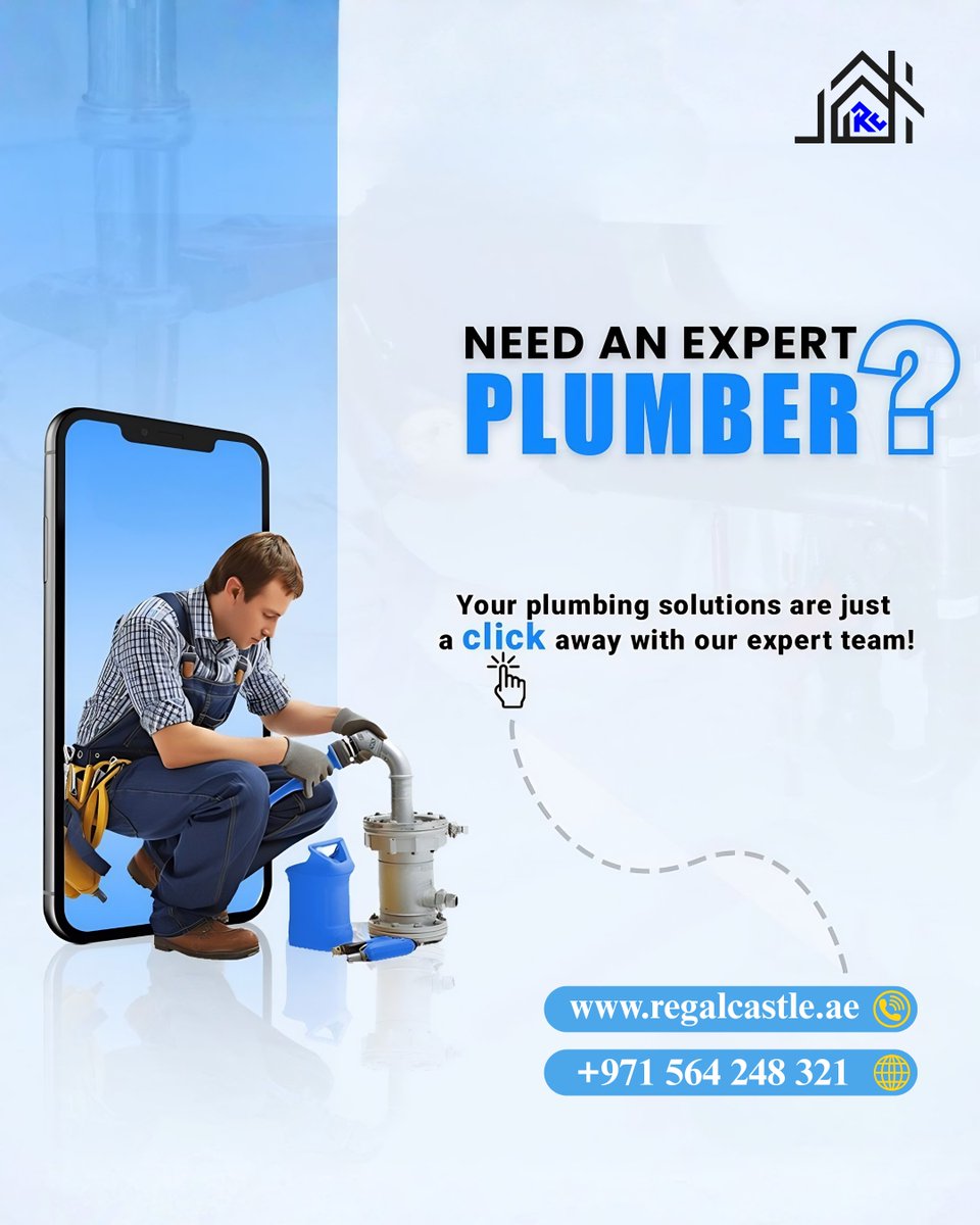 regal_castle's tweet image. 🔧 Need an expert plumber? Regal Castle is just a click away! Get fast, reliable plumbing solutions from professionals you can trust. Fix it today before it becomes a bigger problem. 📞 +971 564 248 321 🌐 regalcastle.ae #Plumber #DubaiMEP #RegalCastle