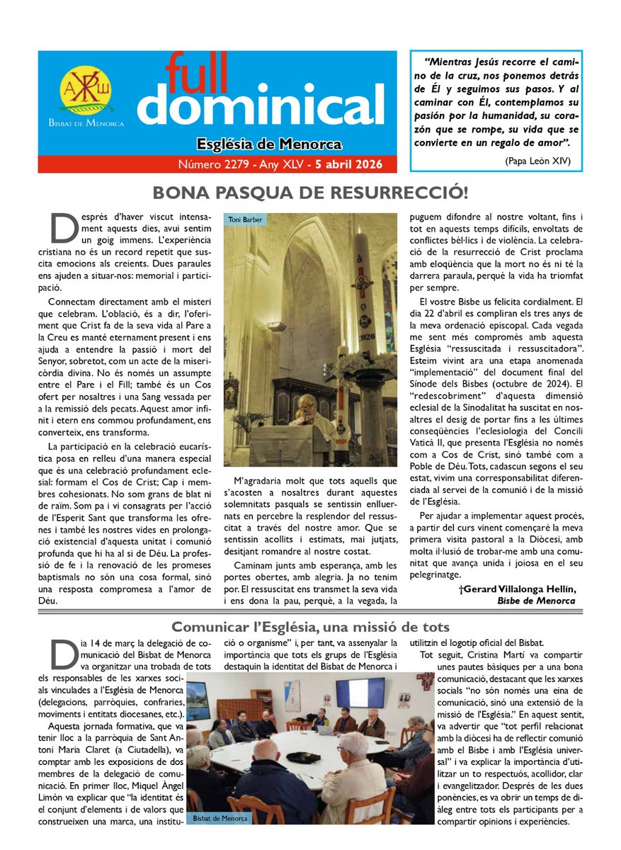 Bisbat de Menorca tweet media