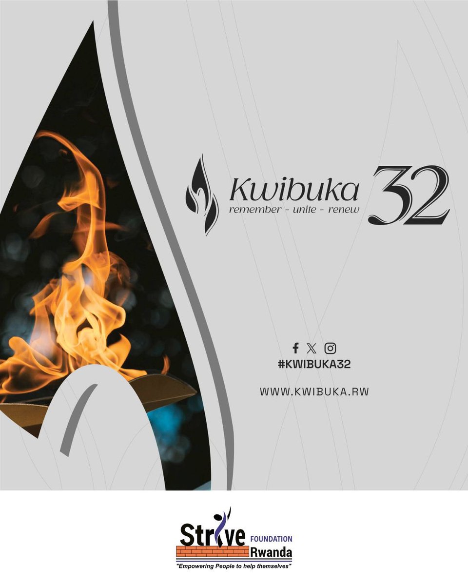 Sfrwanda1's tweet photo. Today, on the 32nd commemoration of the 1994 Genocide against the Tutsi, Strive Foundation Rwanda stands with all Rwandans to remember and honor the lives lost. #Kwibuka32 https://t.co/5pq7VbsC2o