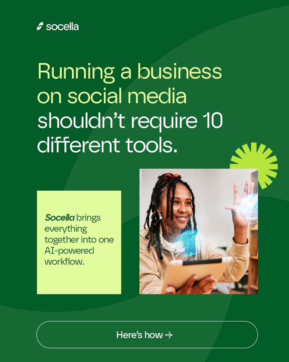 socellahq's tweet photo. Turn your social media from “posting when you remember”
into a system that drives real growth.

Visit https://t.co/x8mkKkUzv1 to get started 🚀 https://t.co/tiZfWYWjQC