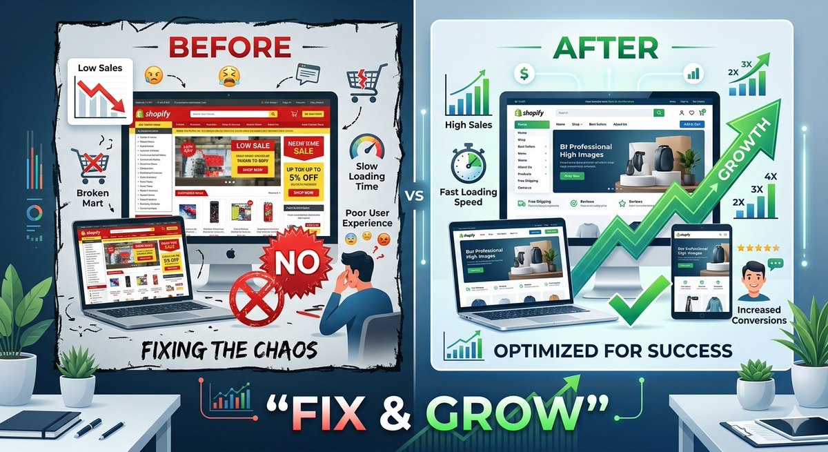 MdRan34508's tweet image. 𝐅𝐢𝐱 𝐭𝐡𝐞𝐬𝐞 𝐦𝐢𝐬𝐭𝐚𝐤𝐞𝐬 &amp;amp; 𝐰𝐚𝐭𝐜𝐡 𝐲𝐨𝐮𝐫 𝐬𝐚𝐥𝐞𝐬 𝐠𝐫𝐨𝐰  📈
✔ Improve speed
✔ Build trust
✔ Optimize UX
Small fixes. Big results.
👉 zilancer.com
#ShopifyGrowth #eCommerceSuccess #UX #CRO