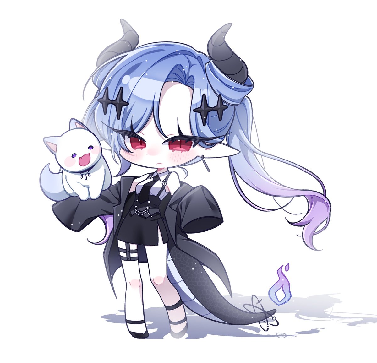 tia_xxxf's tweet image. #커미션 #cm 
에수디 + 미니오너캐 컴션 신청 감사합미다아 ~