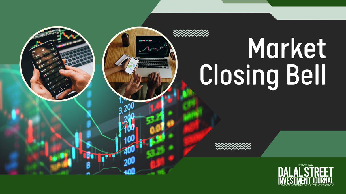 DSIJ's tweet image. Market Closing Bell 🔔

Nifty 50 ⬆️ 0.68% to 23,123; Sensex ⬆️ 0.69% to 74,616, extending gains to 4th session 📈

₹17.68 lakh crore wealth added in 4 days 💰

IT stocks lead rally ahead of earnings; PSU banks lag

All eyes on RBI policy tomorrow 👀
#MarketWatch #ClosingBell