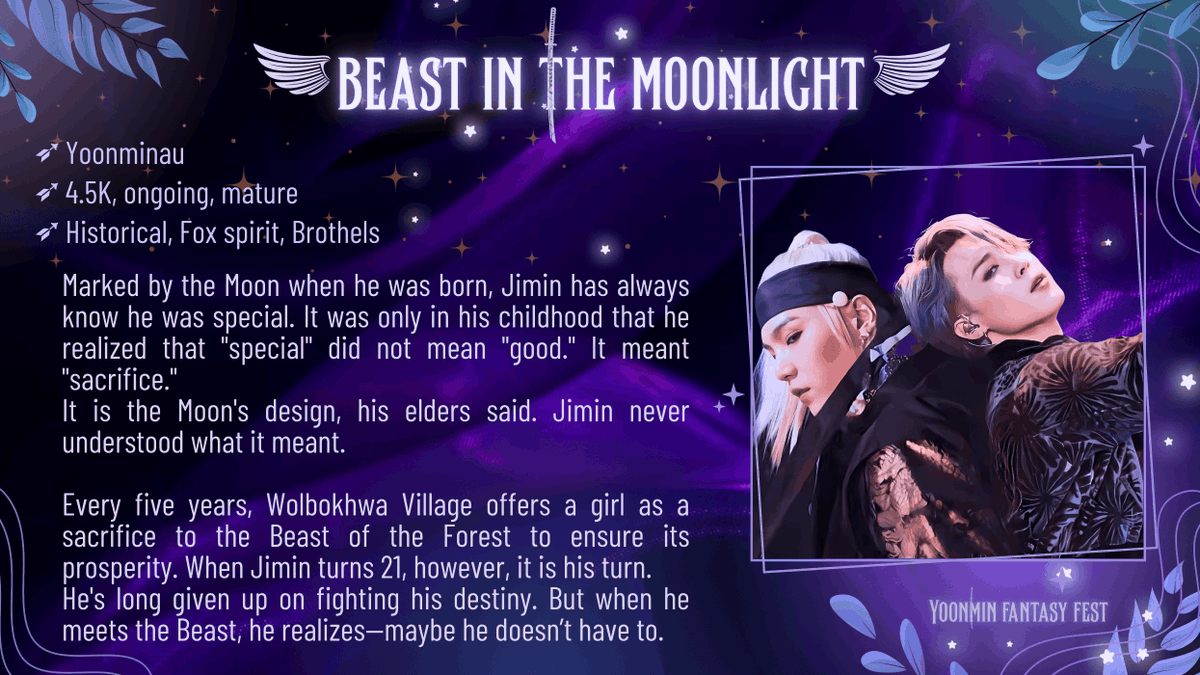 ymfantasyfest's tweet photo. ✨️🦄✨️ beast in the moonlight ✨️🦄✨️

#yoonminau

https://t.co/1lkKLhkPxk https://t.co/plzIrQHdFQ