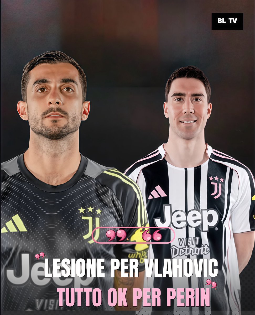 Bianconerolab's tweet photo. 🚨 Per #Vlahovic gli esami hanno evidenziato una lesione di basso grado del soleo.🚑

🇮🇹 Per #Perin non sono state evidenziate lesioni.👍🏻
Le sue condizioni verranno valutate giorno per giorno. https://t.co/4lGl6fikve