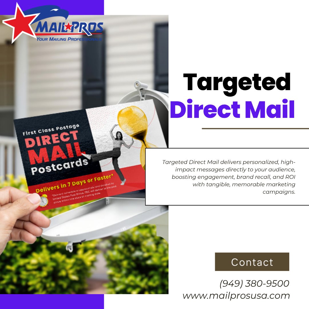 MailProsUSA's tweet image. Targeted Direct Mail delivers your message straight to the right audience. 📬 MailProsUSA creates campaigns that boost engagement, build trust, and drive ROI.
 #MailProsUSA #TargetedDirectMail #MarketingThatWorks