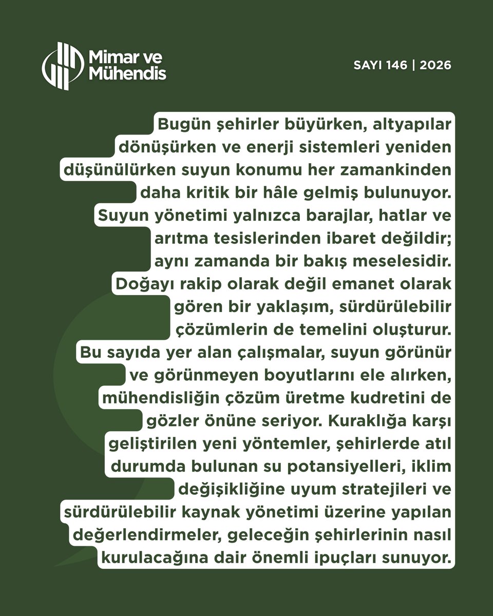 Mimar ve Mühendis Dergisi tweet media