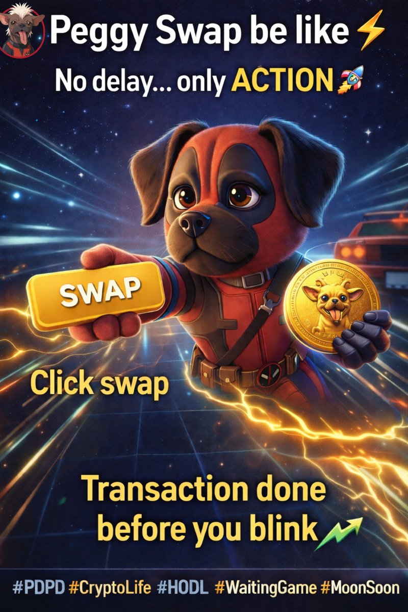 deadpool_ceo's tweet photo. Peggy Swap be like 
No delay… only ACTION 
Click. Swap. Done.
Before you even blink 

Try now  https://t.co/5yA02KaRAJ
#PDPD #Peggy #DeadpoolSwap #Crypto #Web3 #Memecoins #PeggyArmy https://t.co/3Xer1AddPe