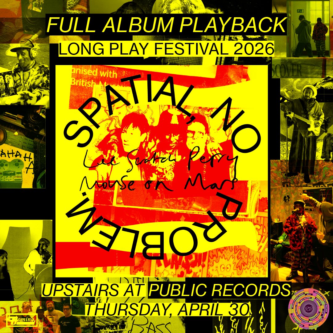 MoM_official's tweet photo. HEAR THE FIRST PLAY OF SPATIAL, NO PROBLEM.

LONG PLAY FESTIVAL AT PUBLIC RECORDS, NYC.
30 APRIL.

> https://t.co/HjNseNTs7I

@BANGONACAN https://t.co/ACjStO0g9c