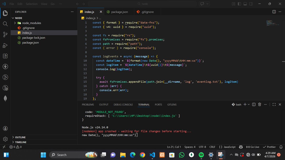 ehigie_glo77819's tweet image. Another Day of learning node, well backend is very different from front end 
#Dev #fypシ゚viral