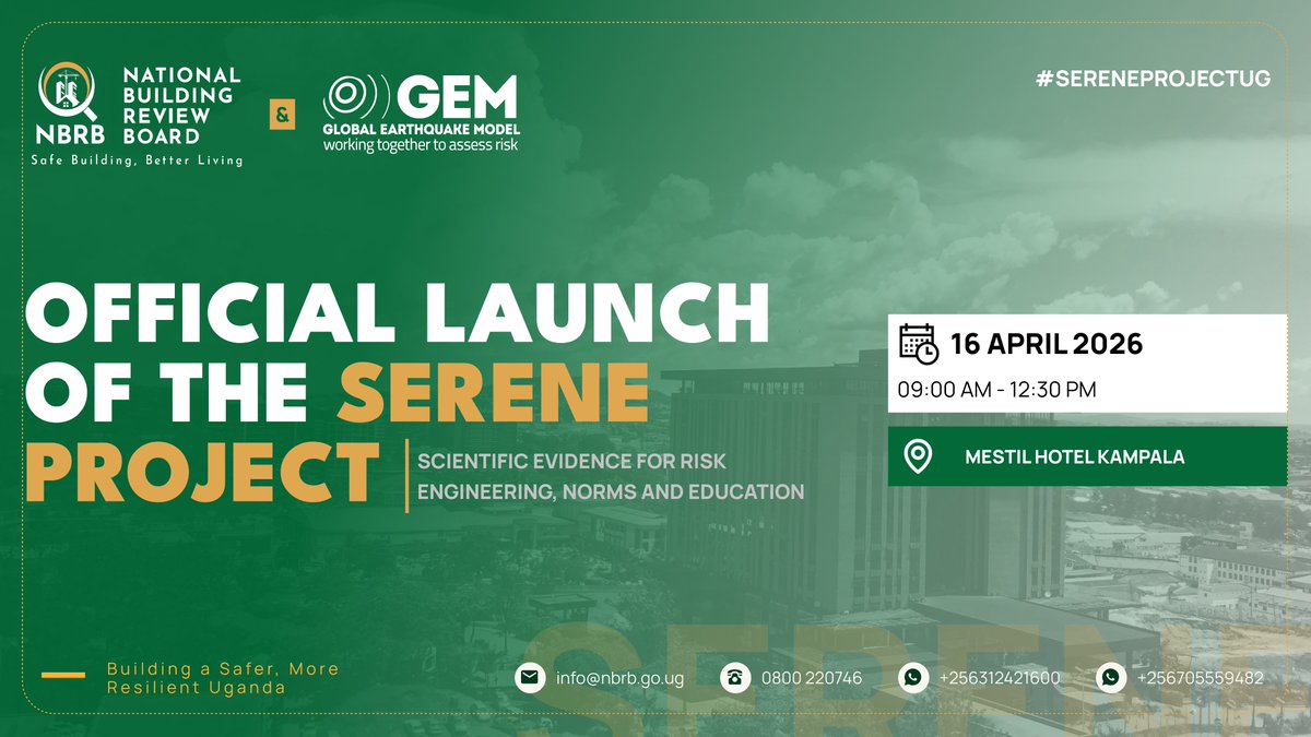 𝐅𝐞𝐥𝐥𝐨𝐰 𝐂𝐨𝐮𝐧𝐭𝐫𝐲𝐦𝐞𝐧,

Uganda is witnessing rapid urbanisation and construction activities nationwide. As our 𝑐𝑖𝑡𝑖𝑒𝑠, 𝑚𝑢𝑛𝑖𝑐𝑖𝑝𝑎𝑙𝑖𝑡𝑖𝑒𝑠, 𝑡𝑜𝑤𝑛 𝑐𝑜𝑢𝑛𝑐𝑖𝑙𝑠 𝑎𝑛𝑑 𝑣𝑖𝑙𝑙𝑎𝑔𝑒𝑠 continue to expand, so do the associated risks, such as those