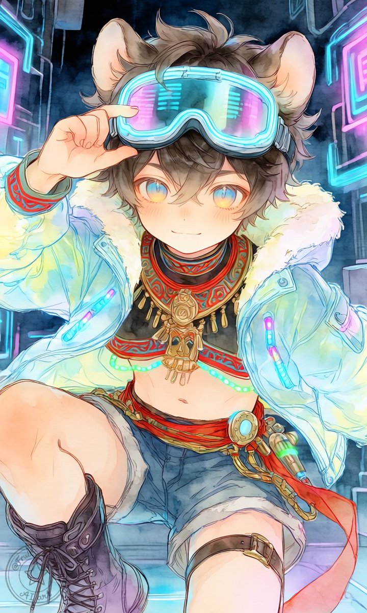 fruits_uma02's tweet photo. #あずコレ
テーマだけお借りして！
サイバーパンクエスニックたーのしーーー！
素敵なテーマありがとう御座いました(*´˘`*) https://t.co/bplE3Odocz