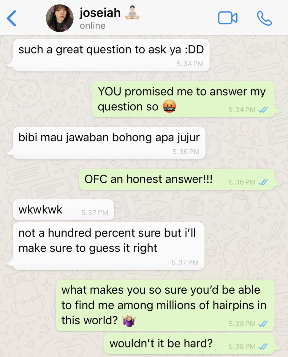 hazzeling's tweet photo. asking my bf a dumb question because i’m bored, edisi nyimeng abis 🤬

 a #jjunabi one tweet au https://t.co/peevEFtzmM
