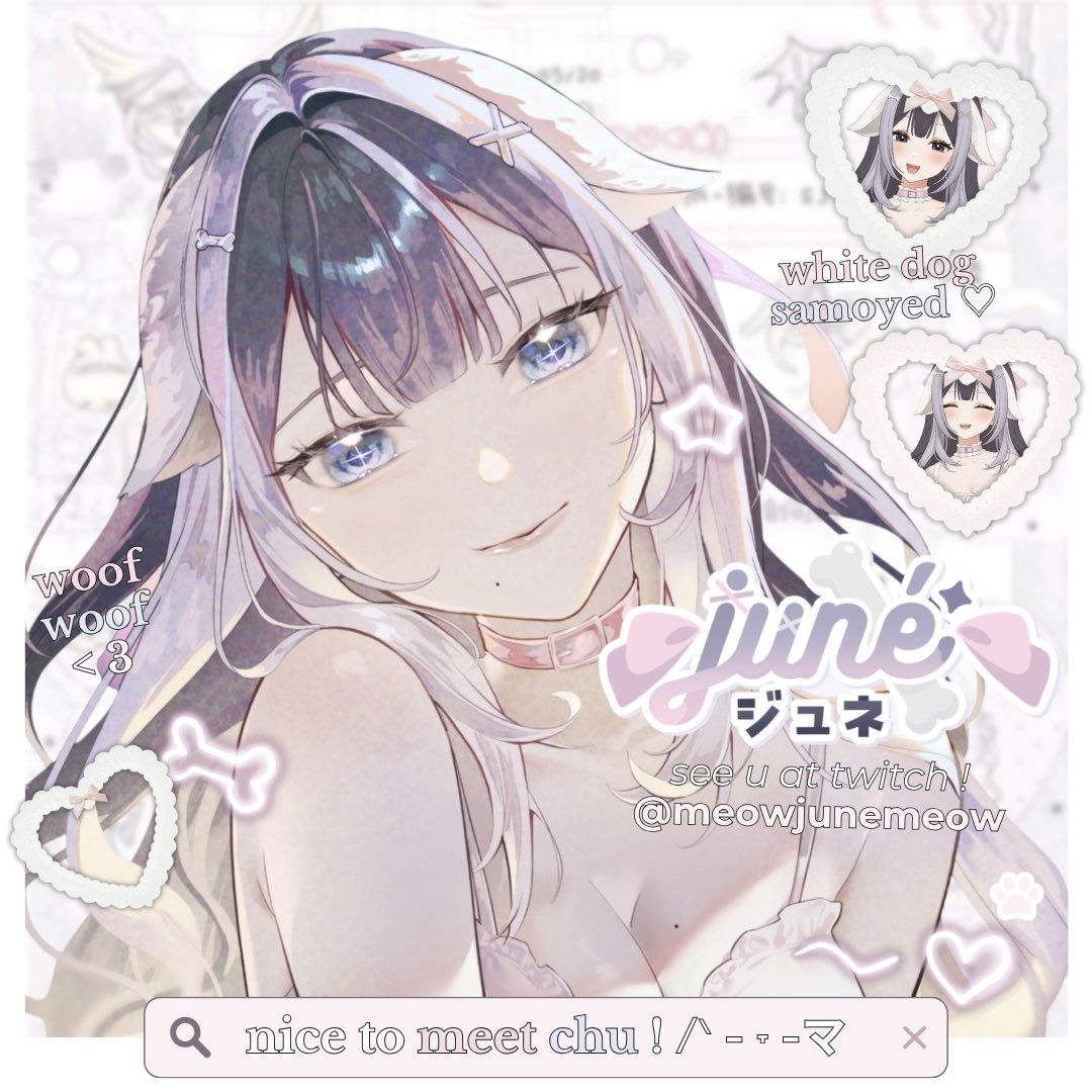meowjunemeow's tweet image. hi hi &amp;lt; 3 

จูเน่นะคับ เปนหมาขาวติดเกม 🦴૮₍ ´ ꒳ `₎ა

ไว้มีโอกาสแวะมาเลี้ยงม๋าได้นะคะ ♡ ♡

———

your white dog streamer is here : 3

 see u at twitch.tv/meowjunemeow ! 

( #withjunemeow #streamer #twitch #vtuber #VtuberTH )