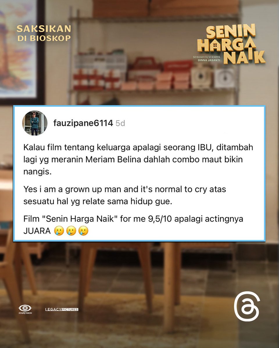FILM SENIN HARGA NAIK DI BIOSKOP! tweet media