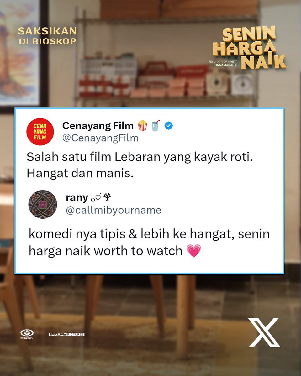 FILM SENIN HARGA NAIK DI BIOSKOP! tweet media