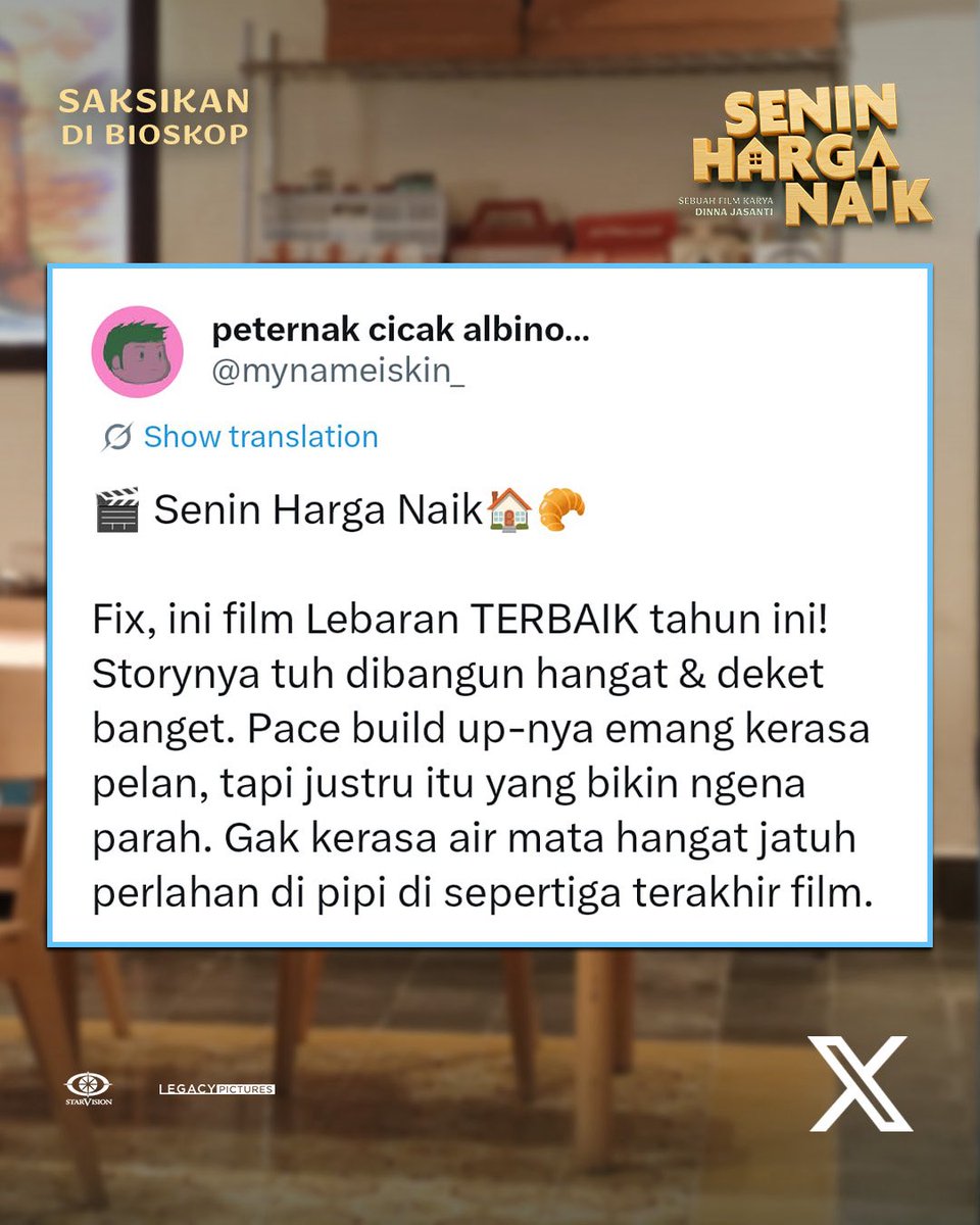 FILM SENIN HARGA NAIK DI BIOSKOP! tweet media