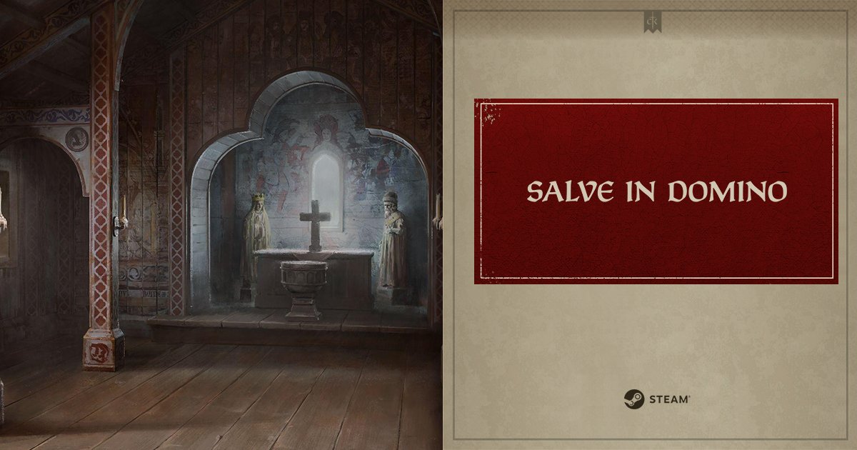 CrusaderKings's tweet image. Dev Diary #195- Salve in Domino ⛪
In today’s Dev Diary we’ll be taking a broad look at the design vision behind our upcoming expansion about the very thing that made medieval Europe tick: the Christian Church.
► pdxint.at/3PFIoMA