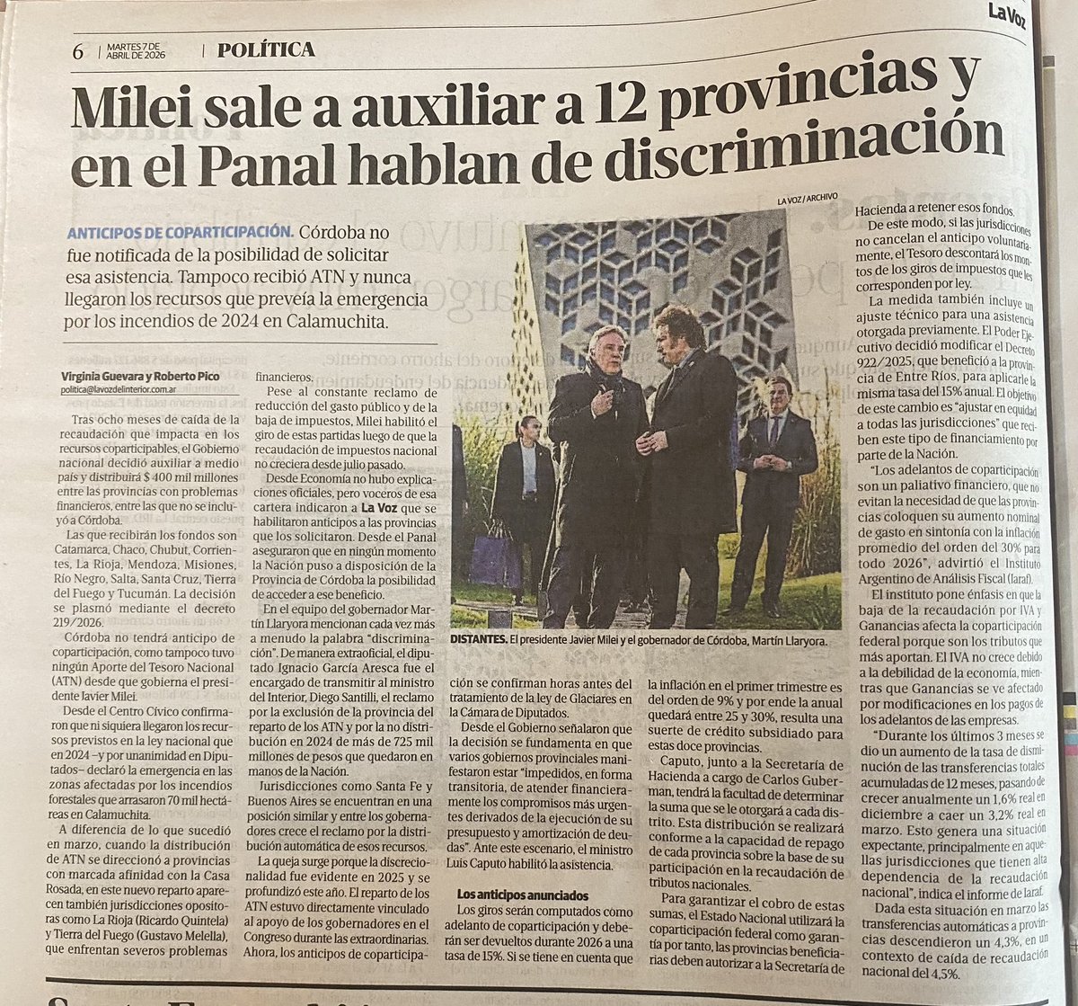 Pero si hace 23 años que peronia tiene superávit, hay que ayudar a las provincias realmente necesitadas je