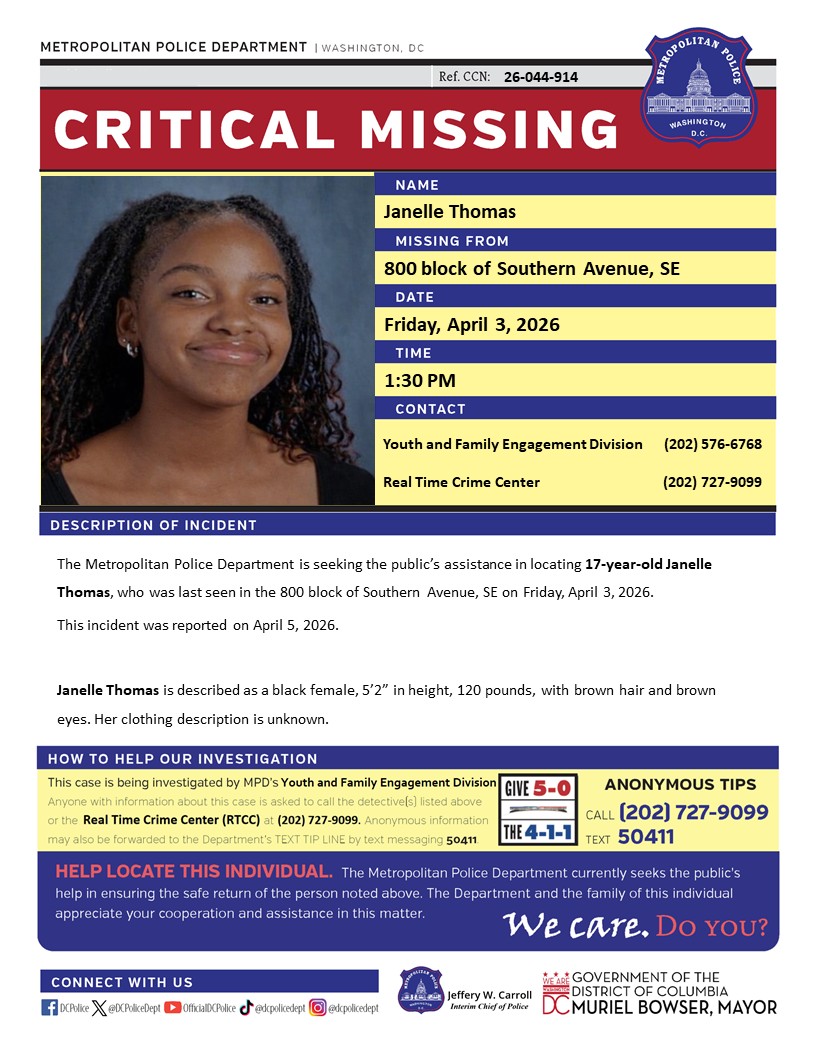 DC Police Department tweet media