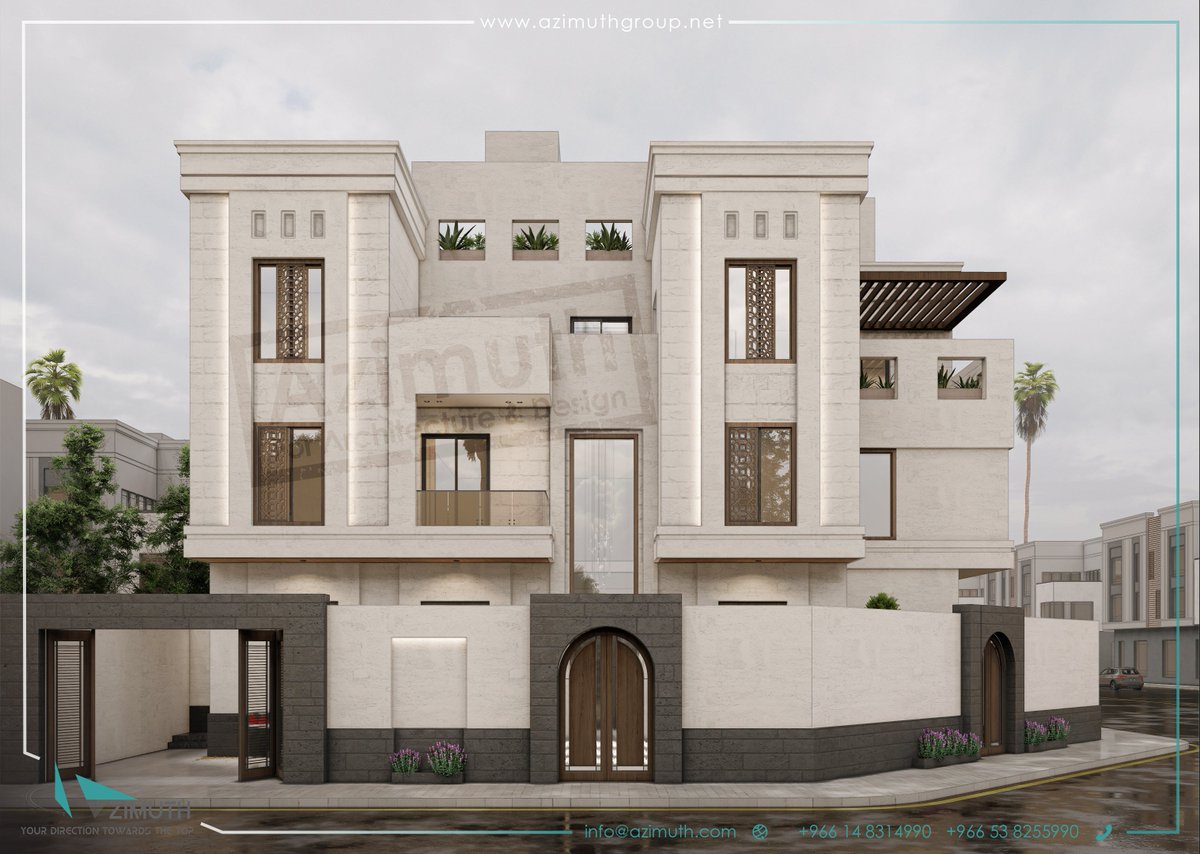 azimuth_org's tweet photo. تصميم يجمع بين الأصالة والحداثة
فيلا وثلاث شقق سكنية موزعة على 3 أدوار
بأسلوب معماري معاصر مستوحى من روح المدينة المنورة ✨

📍 حي الرانوناء – المدينة المنورة
📐 مساحة الأرض: 575 م²

© جميع الحقوق محفوظة لصالح مكتب سمت المنورة للاستشارات الهندسية https://t.co/iHJp43vqTs