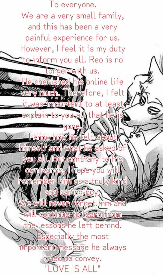 thesubconboi's tweet photo. Alot of you knew L and how he participated in Beastarstwt before seemingly vanishing, knew about some of his home life, were friends with him, such things. And yesterday, around morning, i received a message from his account on discord.
All we can hope for is that hes in peace,+ https://t.co/8pxTBluKQ3