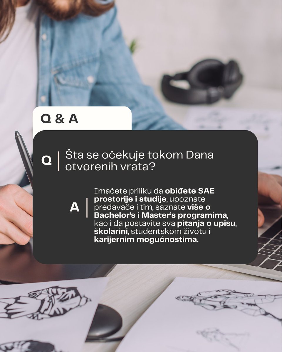 SaeBelgrade's tweet photo. Vidimo se sutra od 18h na SAE Institutu u Čika Ljubinoj 8, 3. sprat. Prijave na belgrade@sae.edu ili na  https://t.co/ETjphBUOzH  #openday #saebelgrade #saeinstitute https://t.co/emBPVe8cWN