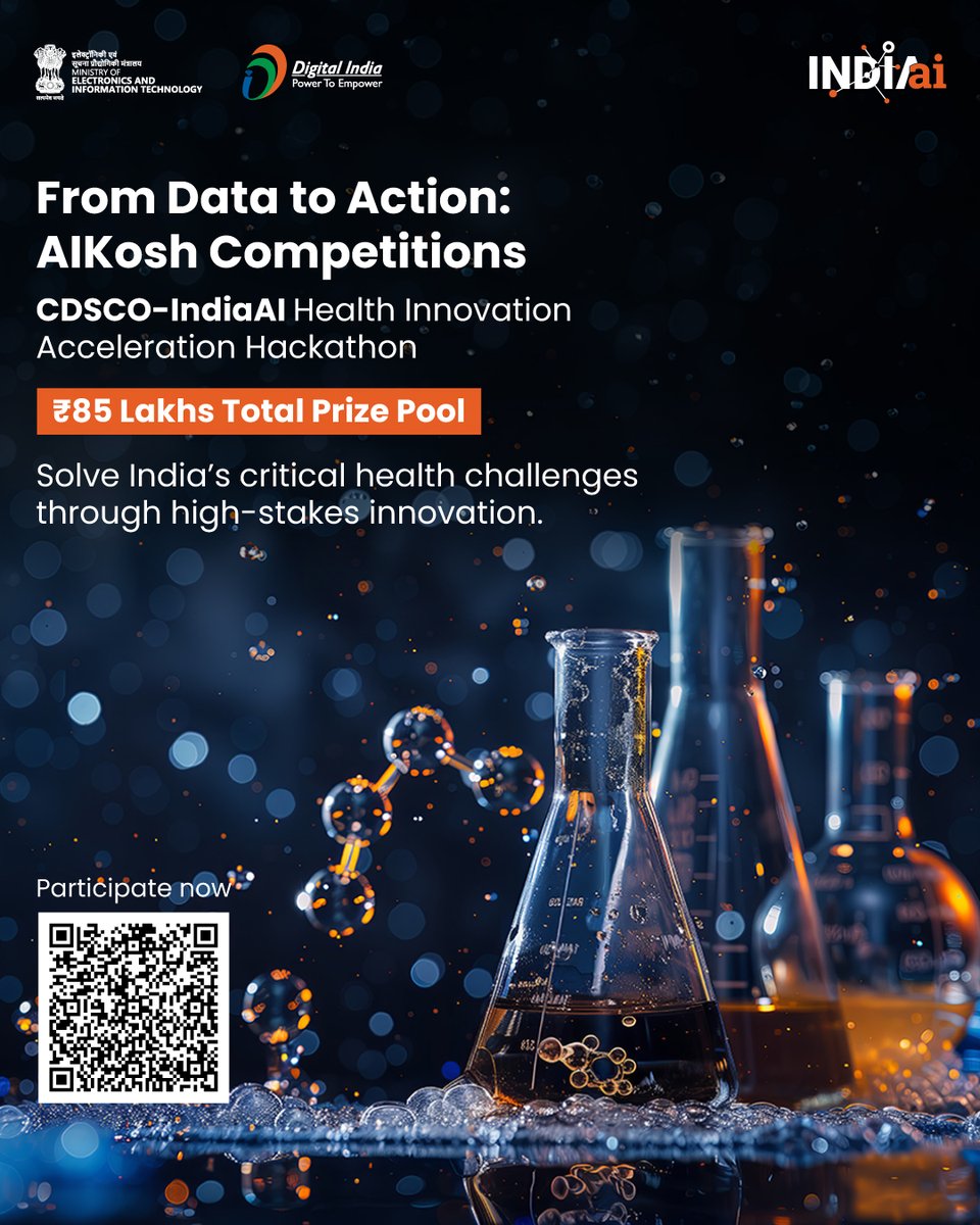OfficialINDIAai's tweet image. "Together for Health. Stand with Science." 🧬

With over 5,000 datasets and 40+ use cases, AIKosh is reimagining wellness for every Indian. 🇮🇳

Discover AI-driven healthcare at aikosh.indiaai.gov.in

#WorldHealthDay #IndiaAI #HealthTech #AIForGood #MeitY #HealthForAll
