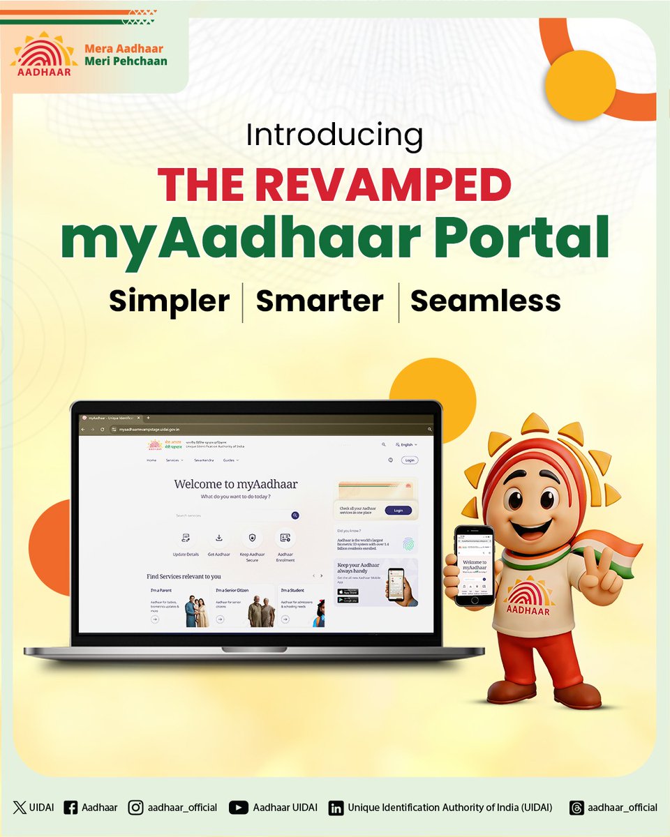 A New Era for Digital Identity
We are thrilled to announce the revamping of myAadhaar portal. Its alpha version was officially unveiled by the CEO, UIDAI yesterday. The development of this portal will mark a major milestone in our mission to enhance digital service delivery for