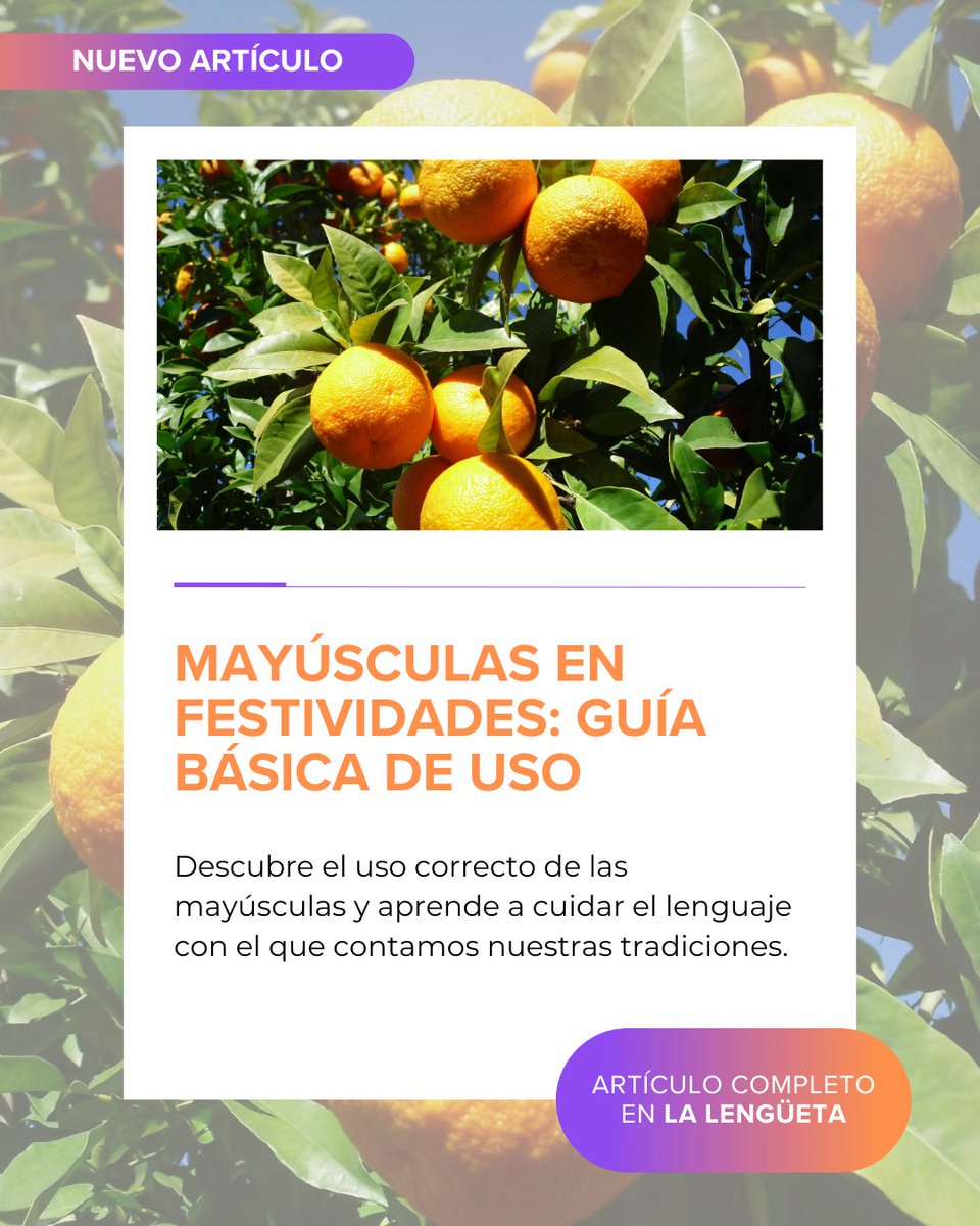 Filolobolsillo's tweet photo. Por fin ha llegado el buen tiempo y con él... ¡las fiestas de primavera! 🌷

Estamos ante la oportunidad perfecta para repasar el uso de mayúsculas en festividades y todo lo que las rodea.✍🏻

💻 Link en la bio.

#correcciónprofesional #ortografía #ponuncorrectorentuvida https://t.co/ecGn4q26V8