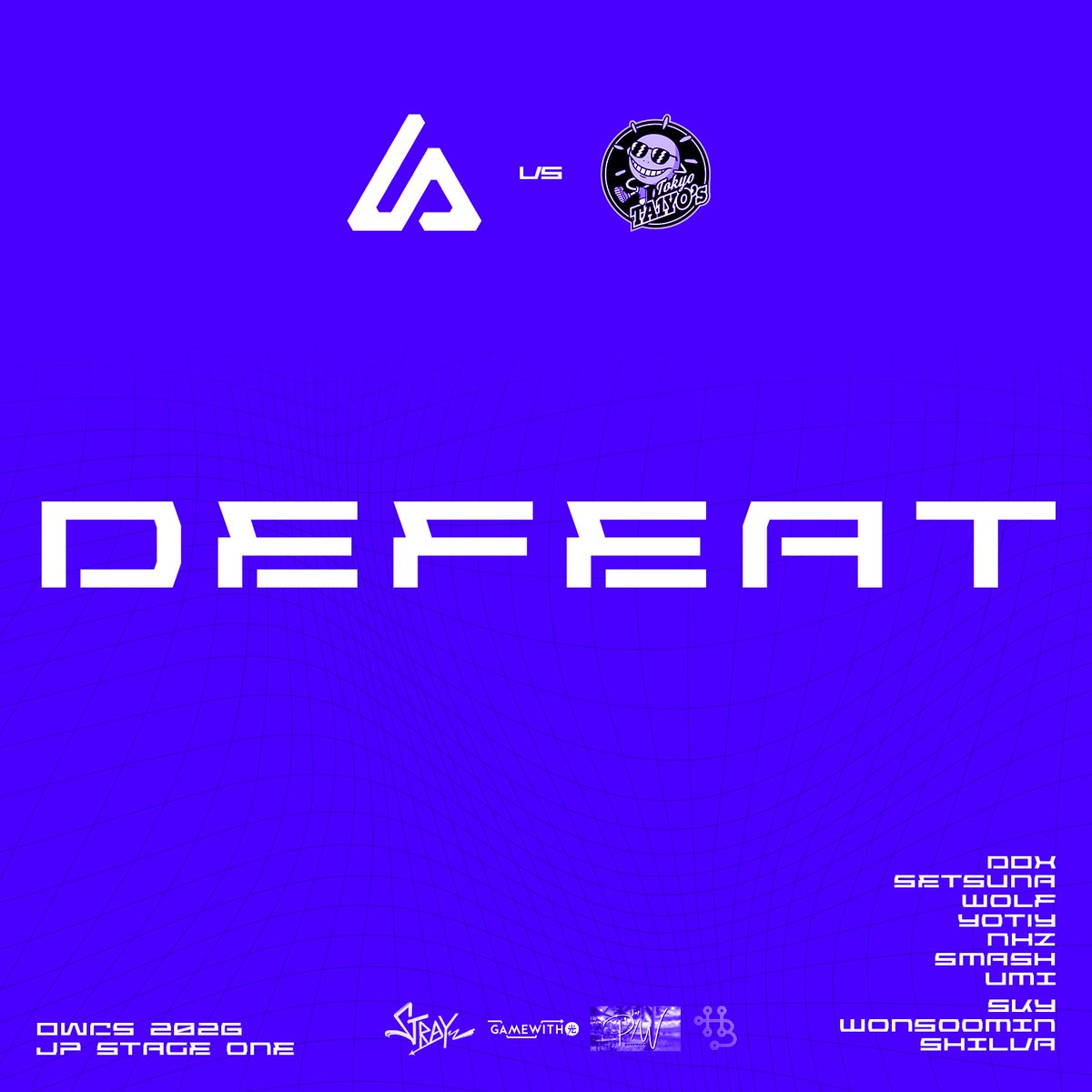 lazuli_team's tweet image. ◸ Lazuli OVERWATCH div. OWCS JP 2026 S1 ◿

---------------------------

 　▼ vs TOKYO TAIYOs 
　　　
　　　　1-3 Lose

---------------------------

惜しくも敗北という結果になってしまいました。
明日が最後の1戦、悔いの残らないように挑みます、明日も応援よろしくお願いいたします。