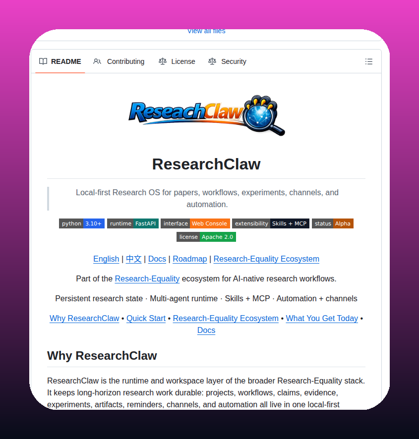 tom_doerr's tweet image. Local-first research operating system for automation

github.com/ymx10086/Resea…