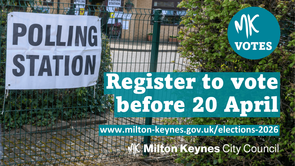 mkcouncil's tweet photo. To vote in the local elections, make sure you’re registered by Monday 20 April – it only takes a few minutes. Click here to register: https://t.co/zAn0BnC8cJ https://t.co/0c33tcKzj5