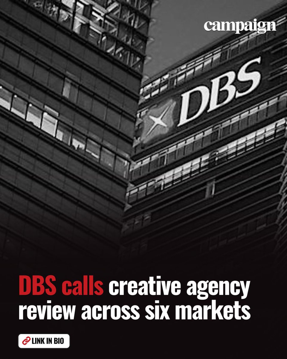 Campaign_India's tweet image. @dbsbank is reviewing its creative agency across six APAC markets. New #CMO, fresh mandate, AI-led ambitions. The brief is open.

Read more: tinyurl.com/yc2x7df9

#DBSBank #Marketing #APAC