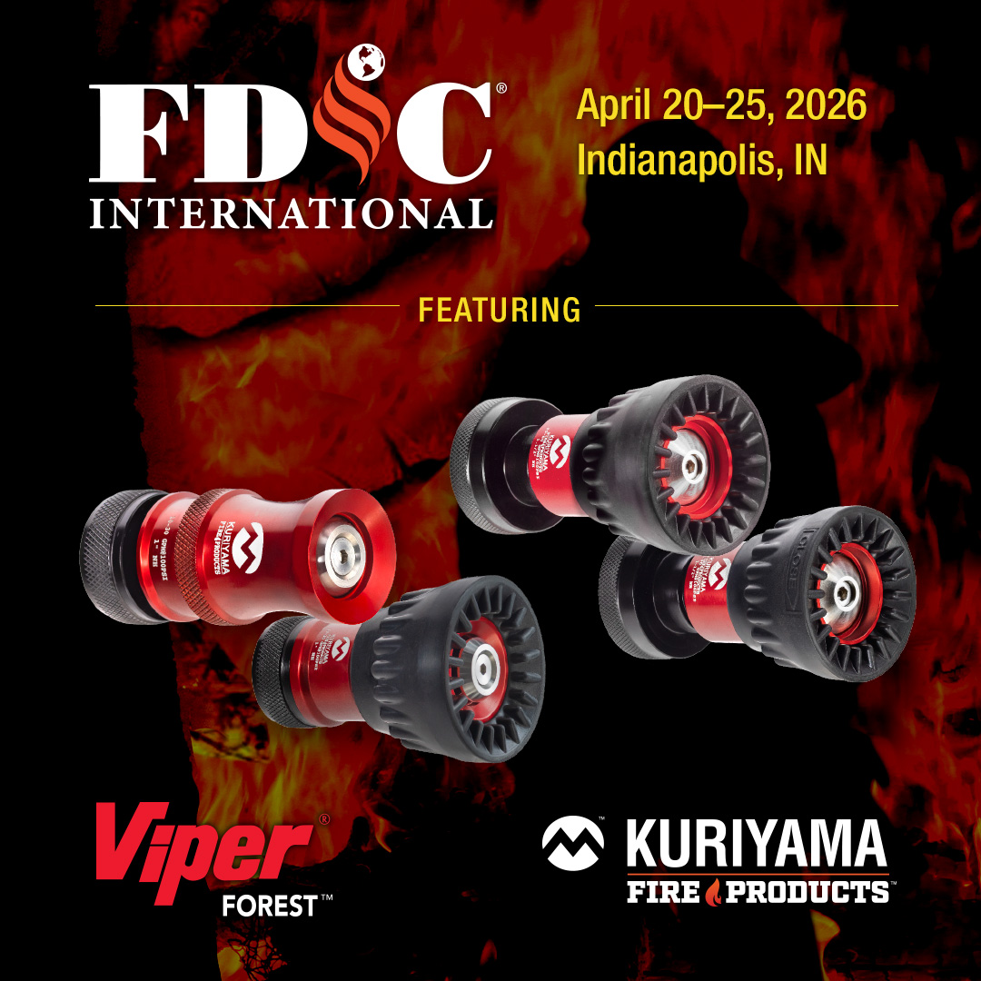 KuriyamaFire's tweet photo. 🔥Wildland firefighting demands control. The Viper® Forest nozzles are built for exactly that.

Heading to FDIC 2026? It’s the place to get hands on with team.

Hope to see you there! #1609 https://t.co/uD2vgGYQWe