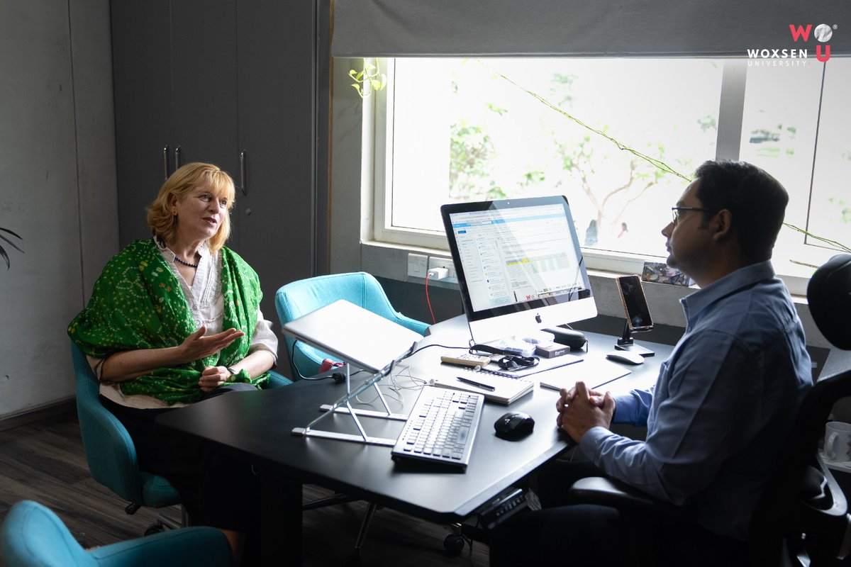 Woxsen's tweet image. Woxsen University hosted Dr. Heike Schinnenburg from Hochschule Osnabrück, strengthening dialogue on academic collaboration, research, and global engagement.

#WoxsenUniversity #InternationalRelations #GlobalPartnerships #AcademicCollaboration #HigherEducation #Hyderabad