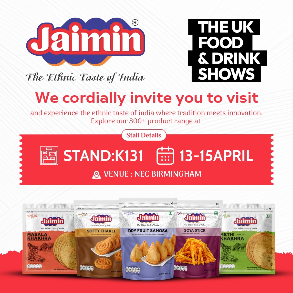 JaiminSnacks's tweet photo. Discover the authentic taste of India with Jaimin ✨ https://t.co/TLBa82xaEK