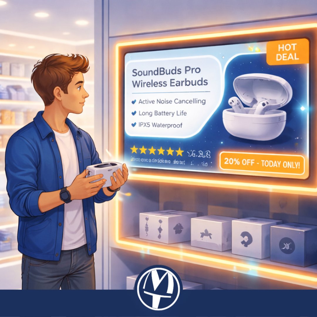 MovingTacticsSA's tweet image. Want to make your in-store #DigitalDisplays responsive to customers?
When paired with #LiDARSensor technology, #DigitalScreens can detect where customers are, how they move, which products they engage with, &amp;amp; trigger content as they interact 👉 ow.ly/M5i750YESQW