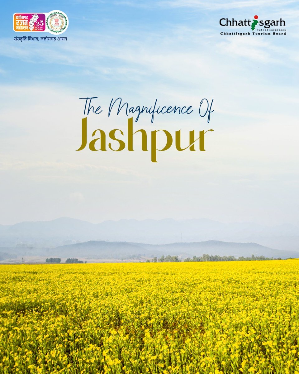 CGCultureDeptt's tweet photo. From thunderous waterfalls to the serene landscapes of tea gardens, Jashpur holds countless mystical secrets waiting to be explored.
#Jashpur #cgexplore #cgtrending #Chhattisgarh #Culture https://t.co/ZCwoScnRji